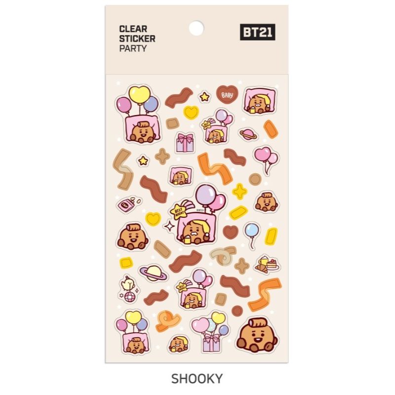 Monopoly x BT21 - Clear Sticker - Party
