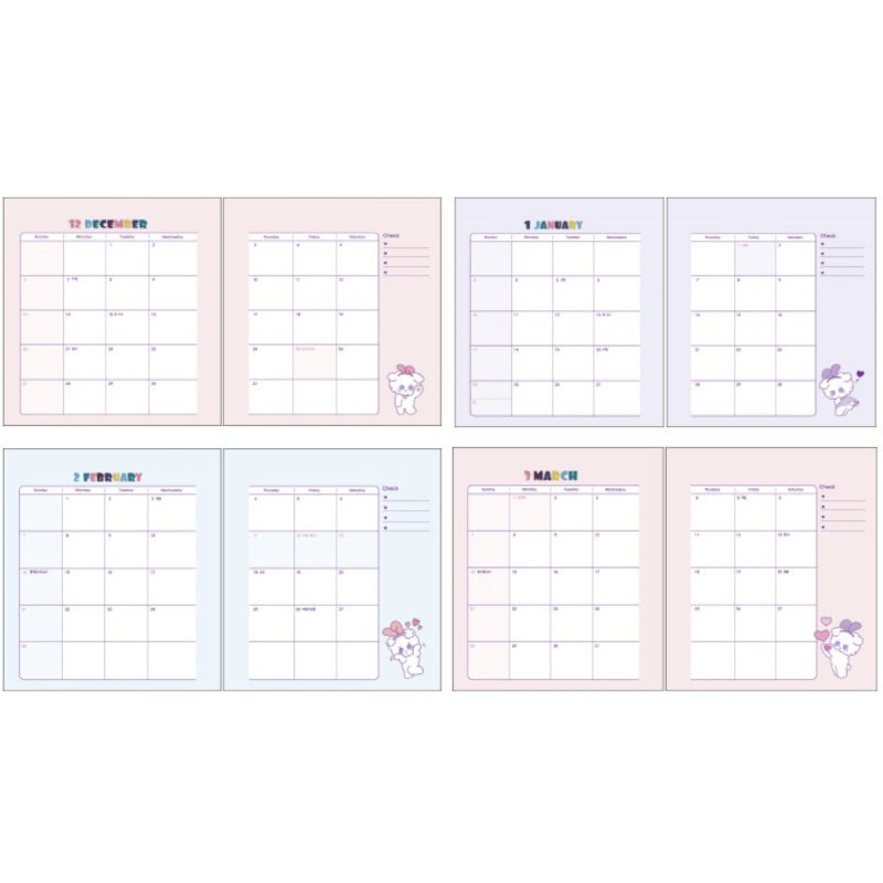 ArtBox - A6 6-Ring Babichon Pinkaholic Glitter 2021 Diary