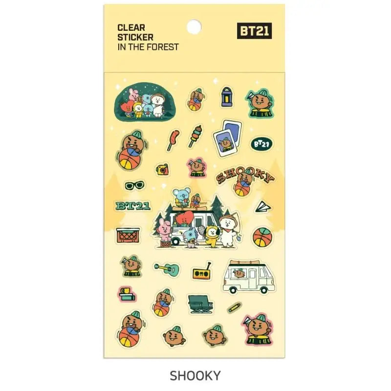 Monopoly x BT21 - Clear Sticker - In The Forest - Monopoly - Accessories - Harumio