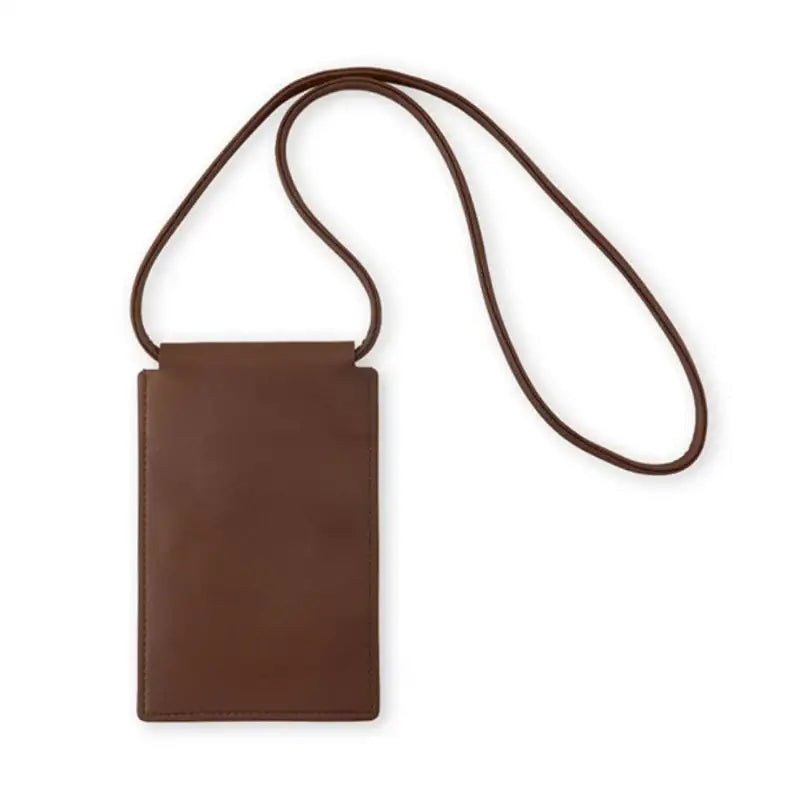 Line Friends - Brown Leather-like Mini Cross Bag - Line Friends - Pouches - Harumio