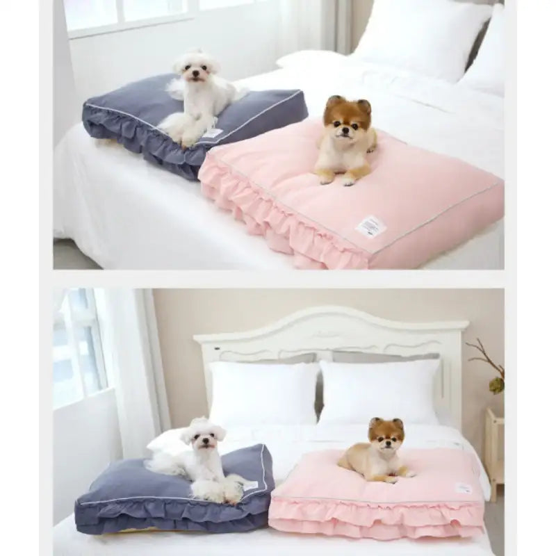 ITSDOG - Irene Ruffle Flat Dog Bed - ITSDOG - Pet Accesories - Harumio