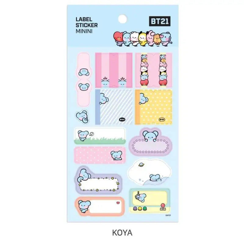 Monopoly x BT21 - Minini Label Sticker - Monopoly - Accessories - Harumio