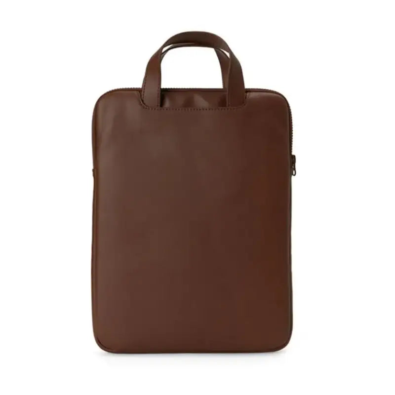 Line Friends - Brown Leather-like Tablet and Laptop Pouch - Line Friends - Pouches - Harumio
