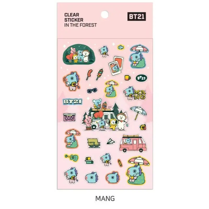 Monopoly x BT21 - Clear Sticker - In The Forest - Monopoly - Accessories - Harumio