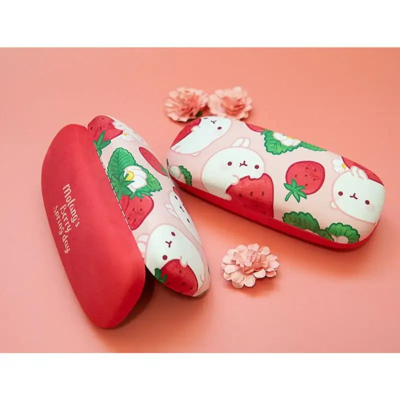 Molang - Glasses Cleaning Case Set - Spring Strawberry - Molang - Accessories - Harumio