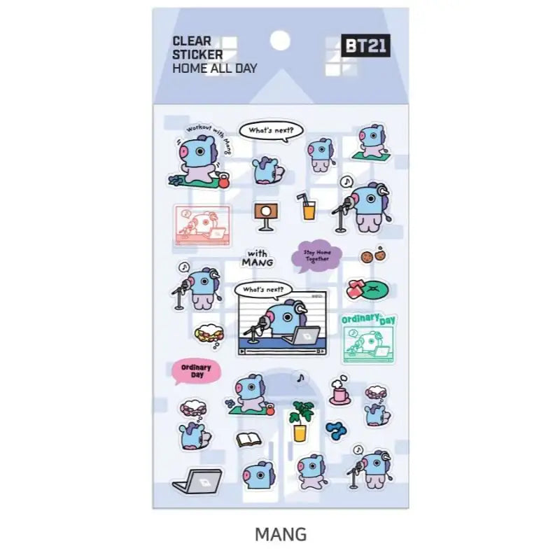 Monopoly x BT21 - Clear Sticker - Home All Day - Monopoly - Accessories - Harumio