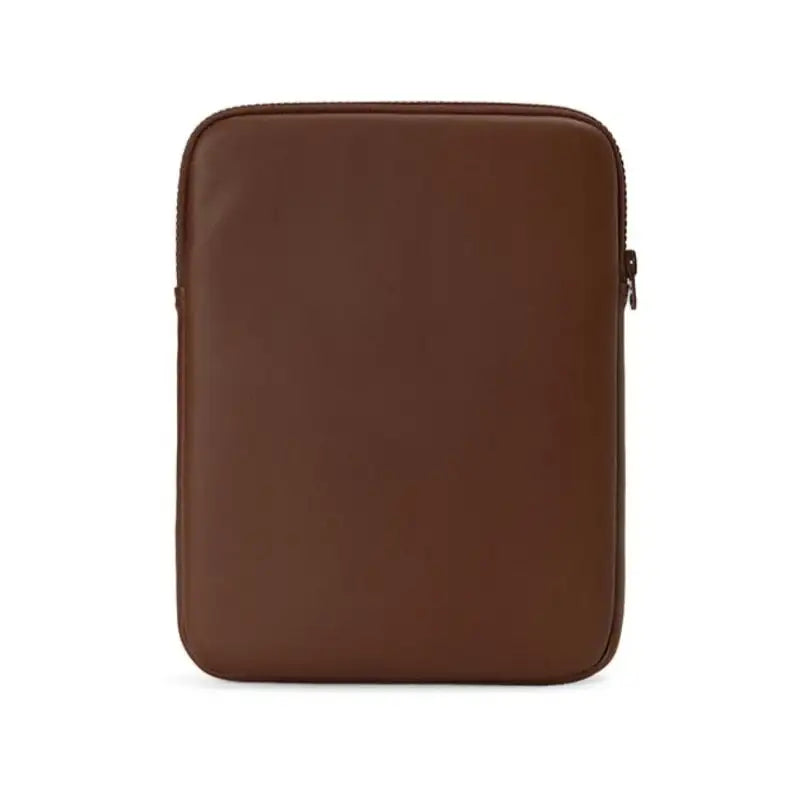 Line Friends - Brown Leather-like Tablet and Laptop Pouch - Line Friends - Pouches - Harumio