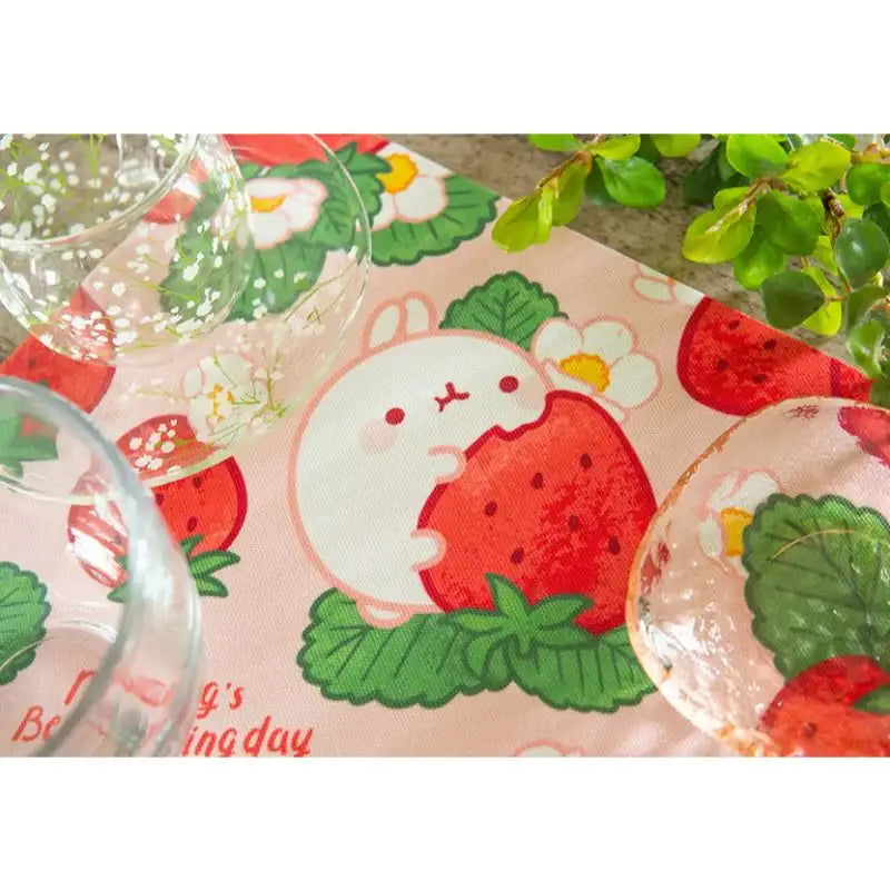 Molang - Strawberry Table Mat - Molang - Accessories - Harumio