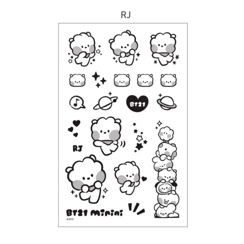 Monopoly x BT21 - Minini Tattoo Sticker - Monopoly - Accessories - Harumio