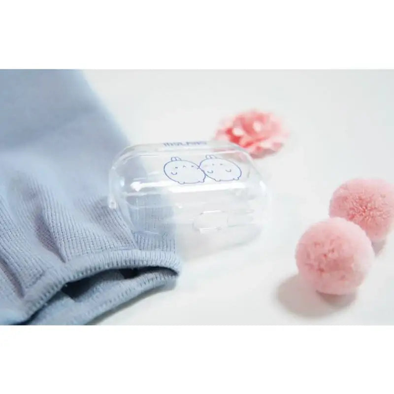 Molang - Transparent AirPods Pro Case - Simple Blue