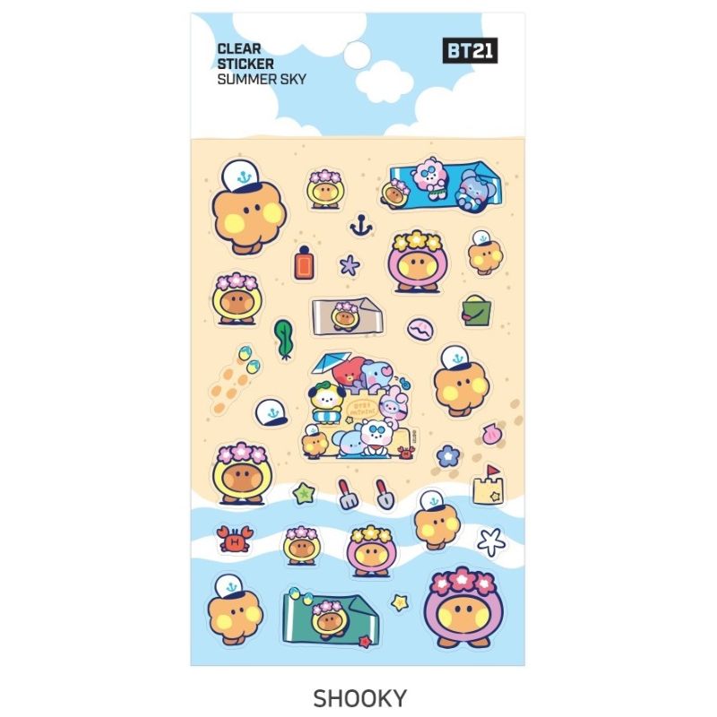 Monopoly x BT21 - Clear Sticker - Summer Sky