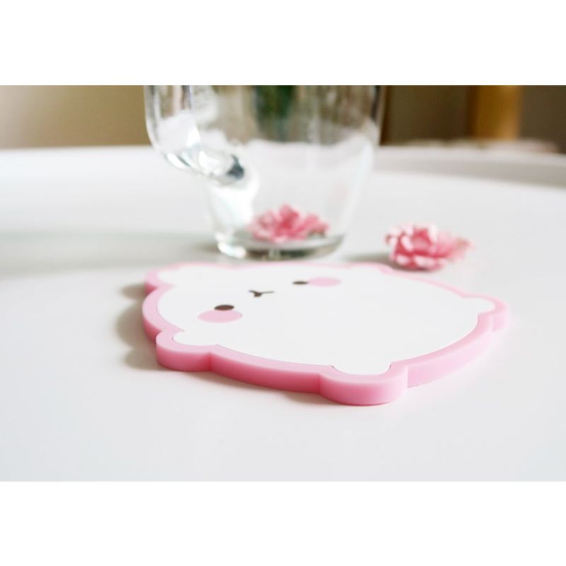 Molang - Pink Coaster