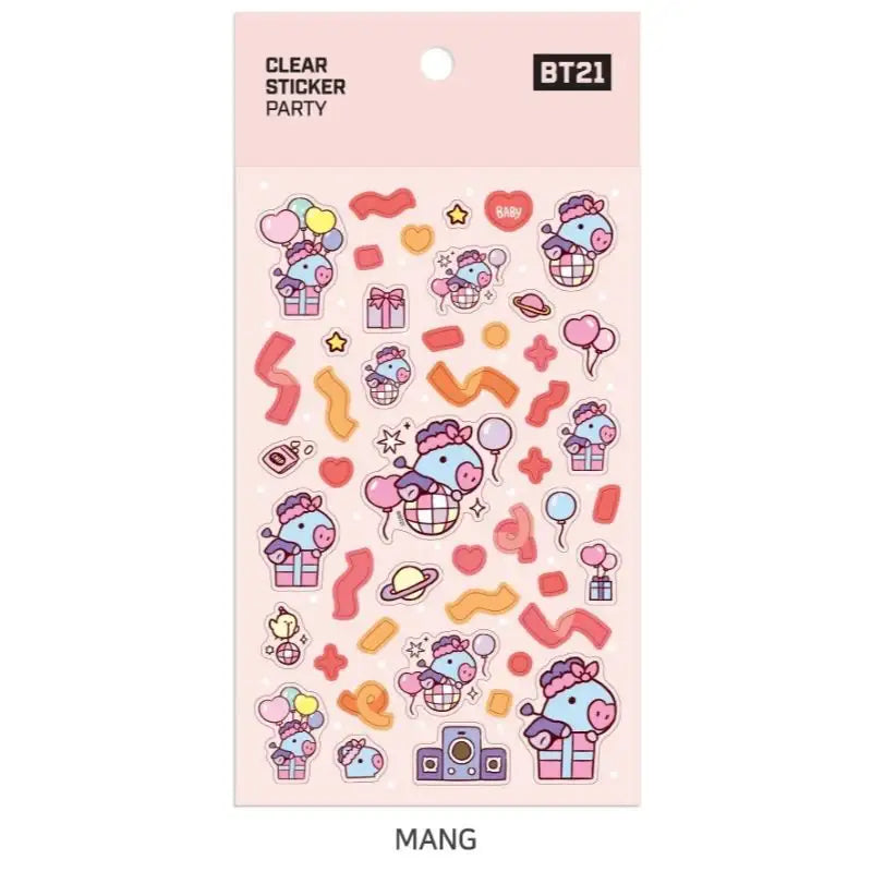 Monopoly x BT21 - Clear Sticker - Party - Monopoly - Accessories - Harumio