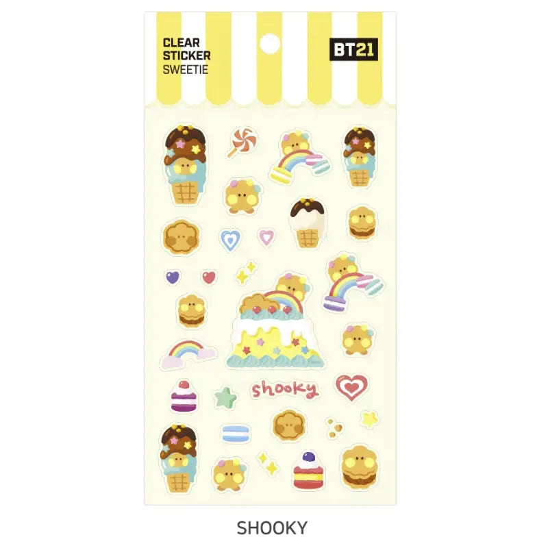 Monopoly x BT21 - Clear Sticker - Sweetie - Monopoly - Stationery - Harumio