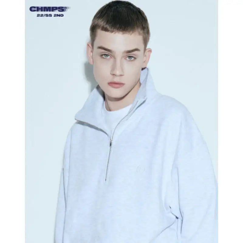 Born Champs x Joohoney - 08 Logo Half Zip Up - Born Champs - Clothings - Harumio