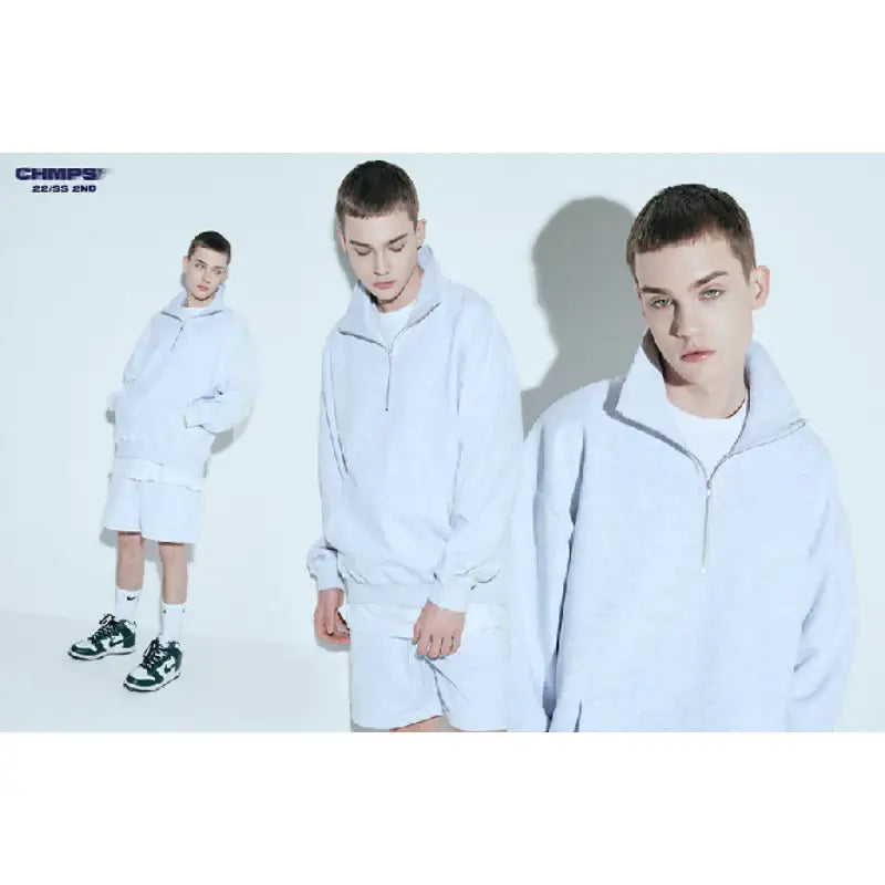 Born Champs x Joohoney - 08 Logo Half Zip Up & Pants Set-up - Born Champs - Jacket - Harumio