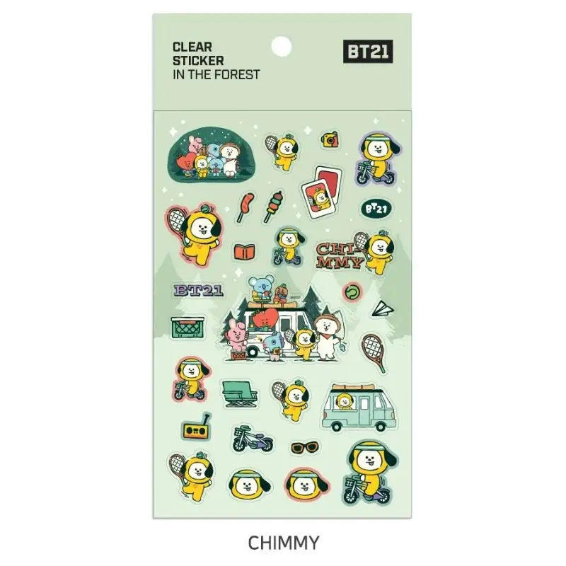 Monopoly x BT21 - Clear Sticker - In The Forest - Monopoly - Accessories - Harumio