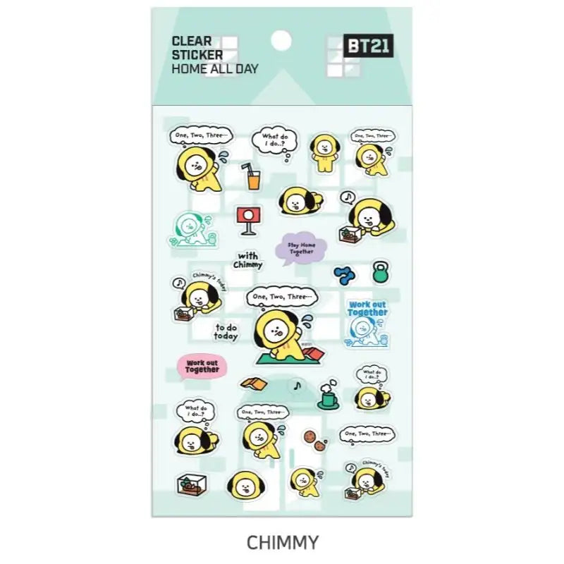 Monopoly x BT21 - Clear Sticker - Home All Day - Monopoly - Accessories - Harumio