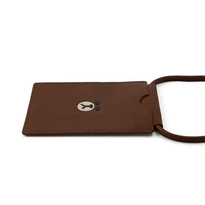 Line Friends - Brown Leather-like Mini Cross Bag - Line Friends - Pouches - Harumio