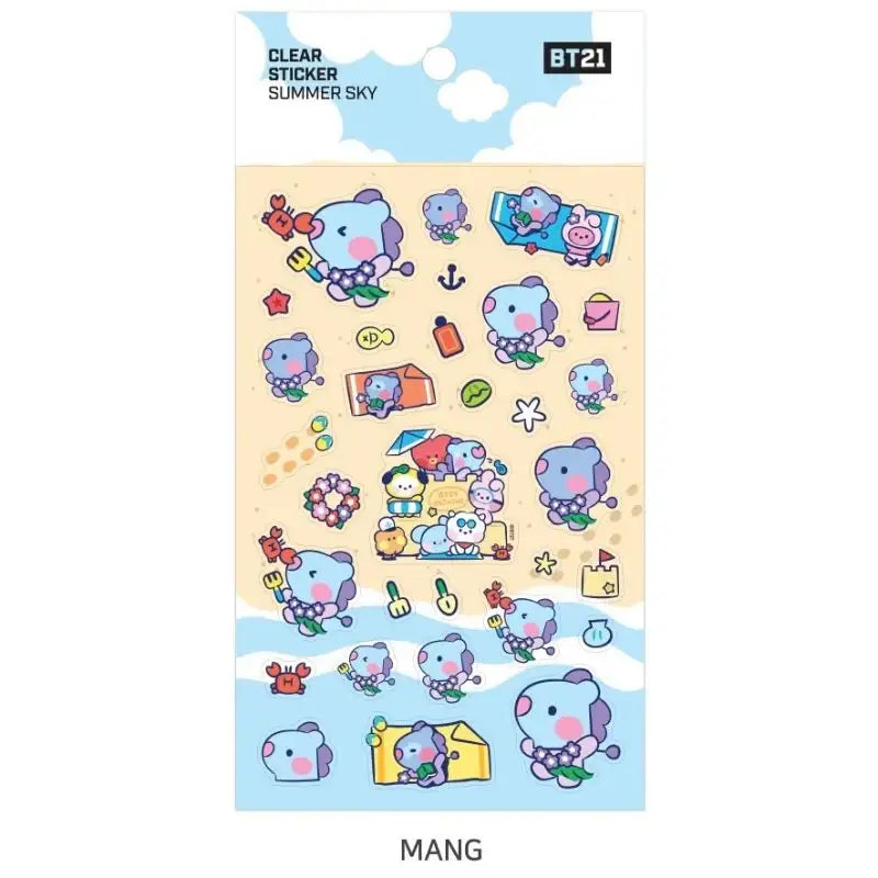 Monopoly x BT21 - Clear Sticker - Summer Sky - Monopoly - Accessories - Harumio