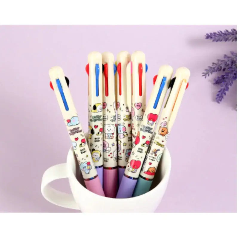 Monopoly X BT21 - 4-color ballpoint pen - Little Buddy 7-piece set - BT21 - Accesories - Harumio