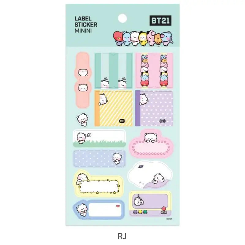 Monopoly x BT21 - Minini Label Sticker - Monopoly - Accessories - Harumio