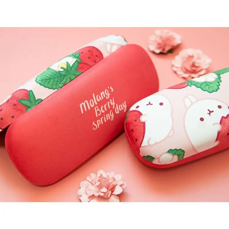 Molang - Glasses Cleaning Case Set - Spring Strawberry - Molang - Accessories - Harumio