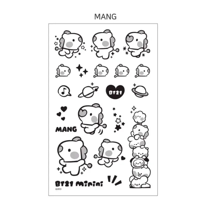 Monopoly x BT21 - Minini Tattoo Sticker - Monopoly - Accessories - Harumio