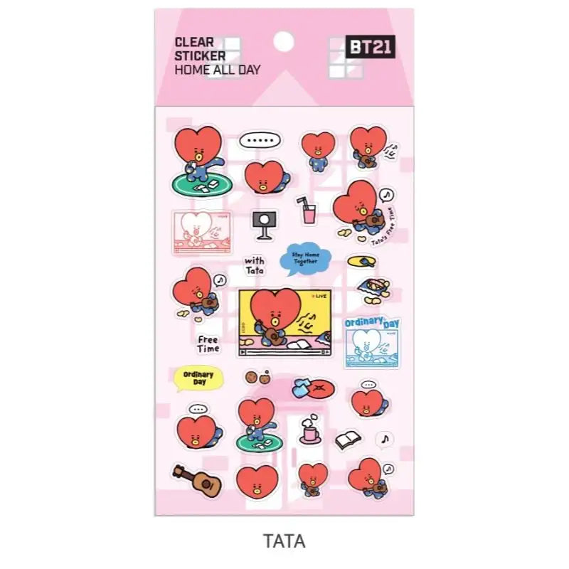 Monopoly x BT21 - Clear Sticker - Home All Day - Monopoly - Accessories - Harumio