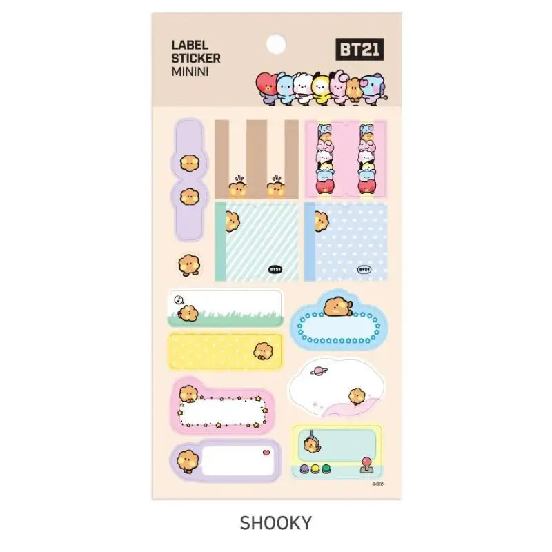 Monopoly x BT21 - Minini Label Sticker - Monopoly - Accessories - Harumio