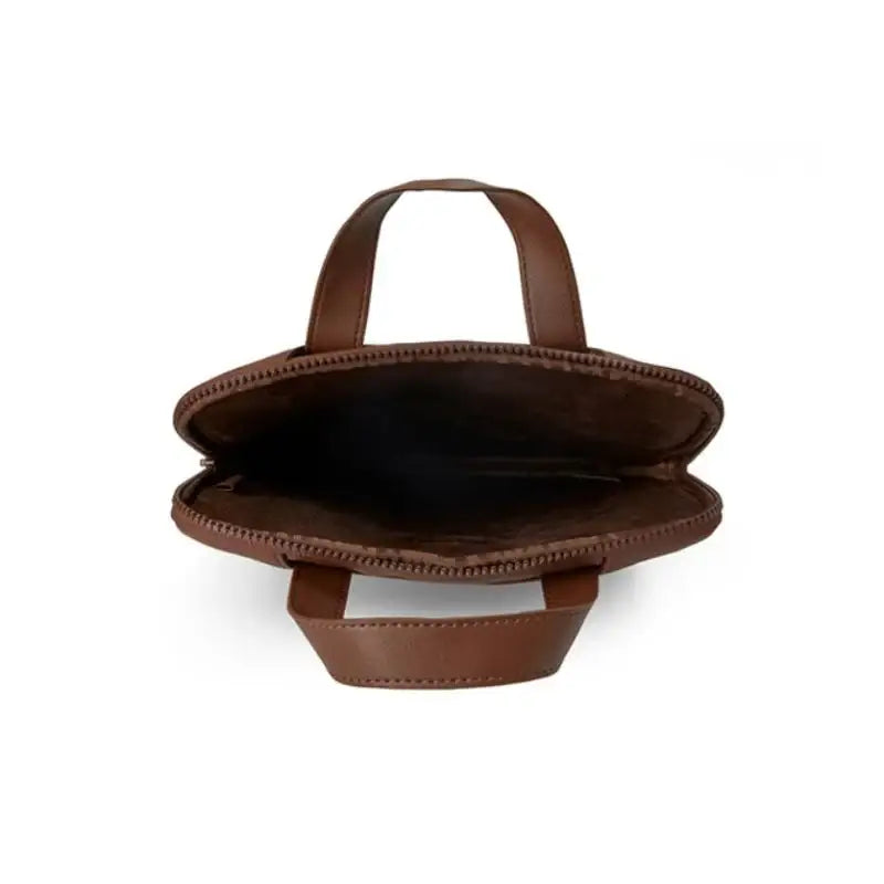 Line Friends - Brown Leather-like Tablet and Laptop Pouch - Line Friends - Pouches - Harumio