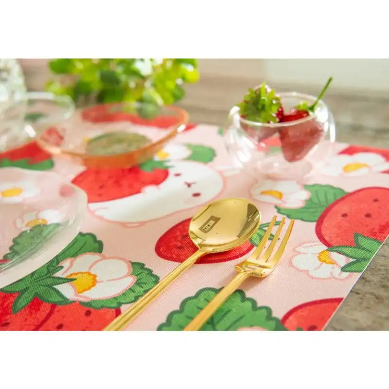 Molang - Strawberry Table Mat - Molang - Accessories - Harumio