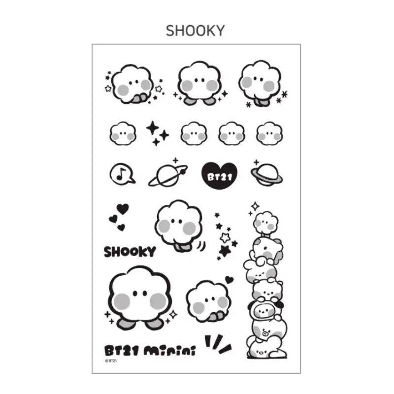 Monopoly x BT21 - Minini Tattoo Sticker - Monopoly - Accessories - Harumio