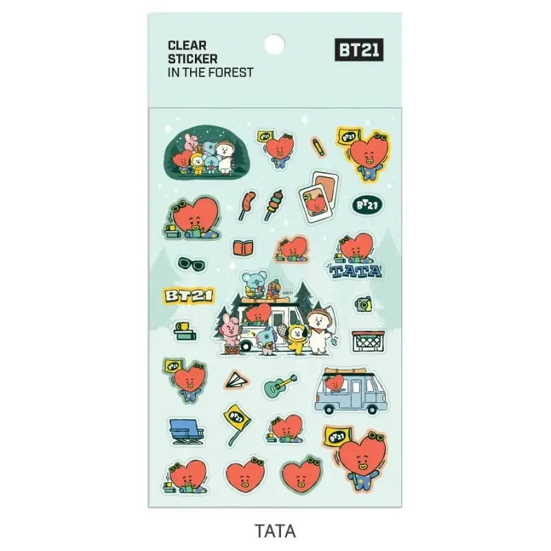Monopoly x BT21 - Clear Sticker - In The Forest - Monopoly - Accessories - Harumio