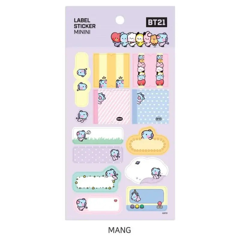 Monopoly x BT21 - Minini Label Sticker - Monopoly - Accessories - Harumio