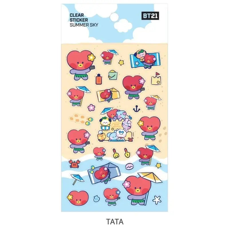 Monopoly x BT21 - Clear Sticker - Summer Sky - Monopoly - Accessories - Harumio