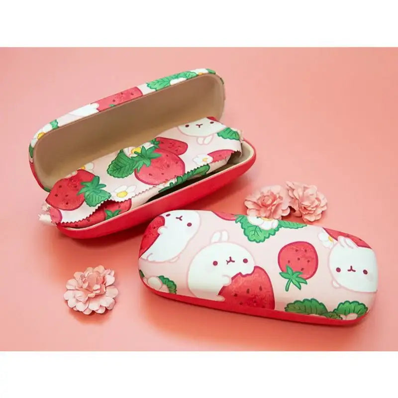 Molang - Glasses Cleaning Case Set - Spring Strawberry - Molang - Accessories - Harumio