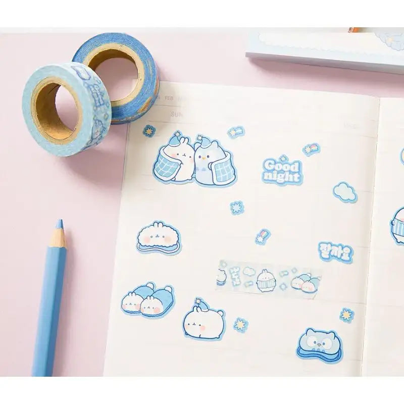 Anirollz x Molang - Masking Tape Set of 2 - Molang - Accessories - Harumio