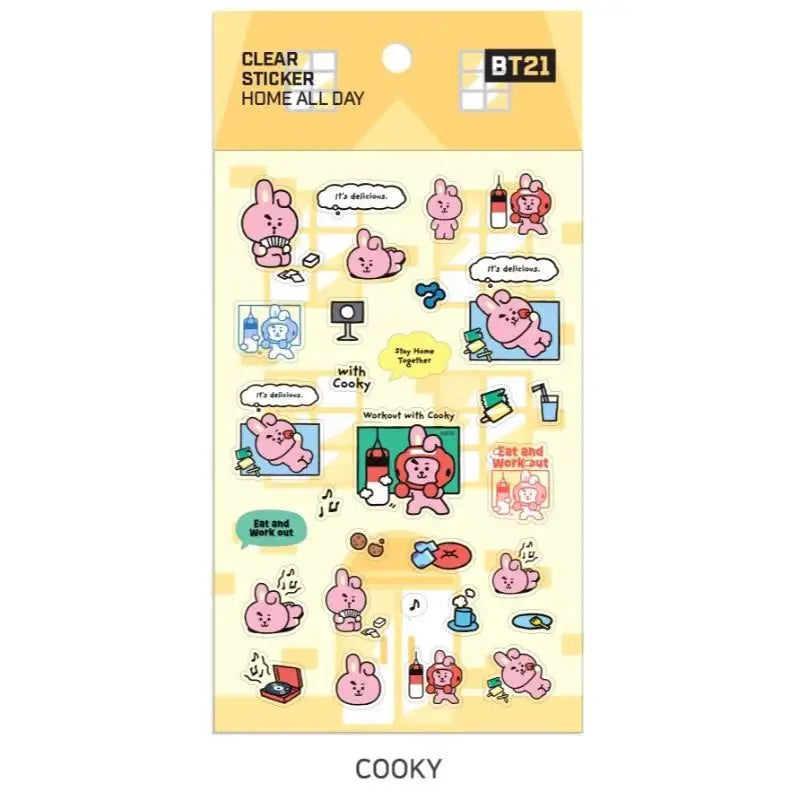 Monopoly x BT21 - Clear Sticker - Home All Day - Monopoly - Accessories - Harumio