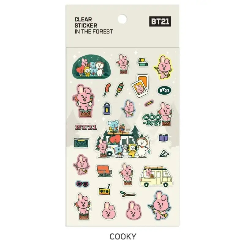 Monopoly x BT21 - Clear Sticker - In The Forest - Monopoly - Accessories - Harumio