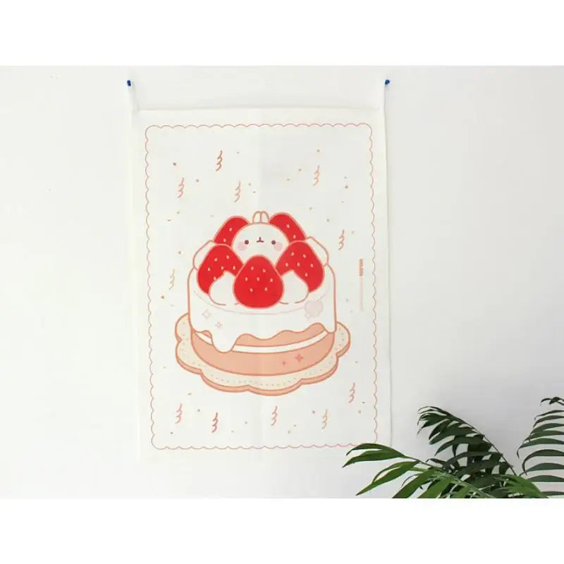 Molang - Birthday Cake Fabric Poster - Molang - Accessories - Harumio