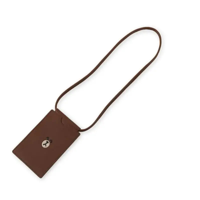 Line Friends - Brown Leather-like Mini Cross Bag - Line Friends - Pouches - Harumio