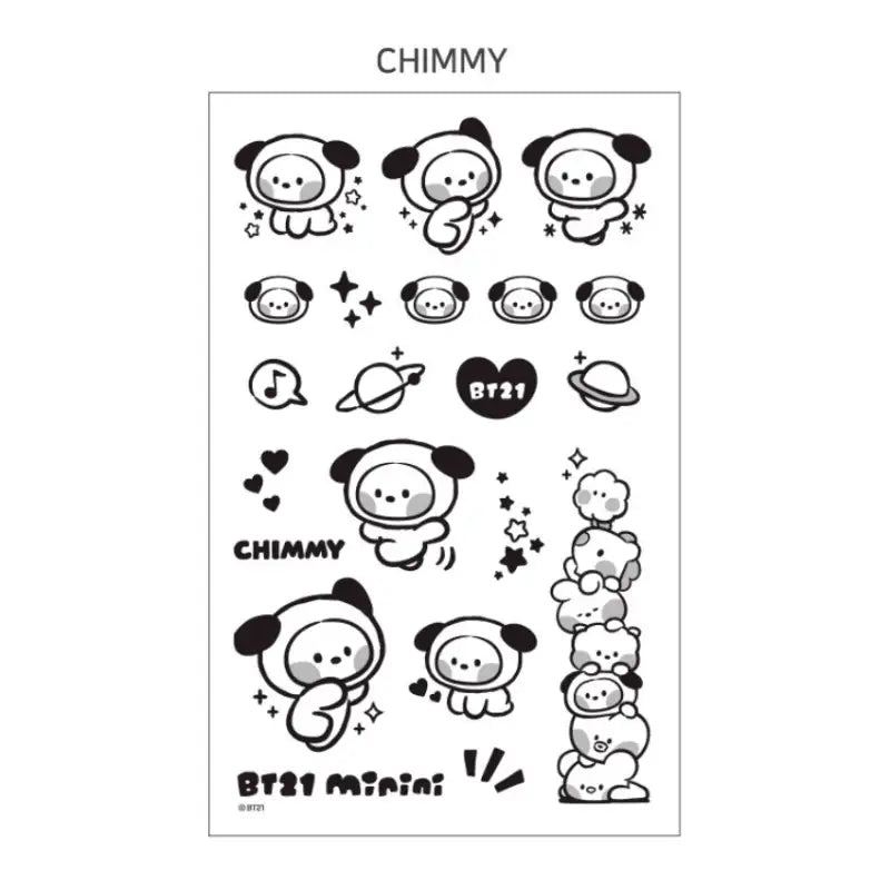 Monopoly x BT21 - Minini Tattoo Sticker - Monopoly - Accessories - Harumio