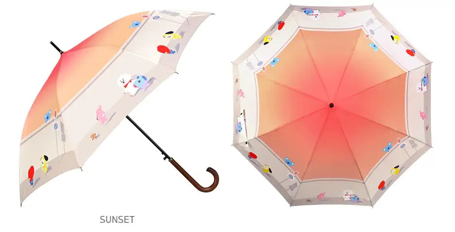 BT21 x Monopoly - DTP Automatic Long Umbrella - Monopoly - Umbrella - Harumio