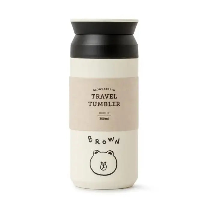 Line Friends - Official Merch - Brown Face Travel Tumbler (350ml) - Line Friends - Accessories - Harumio