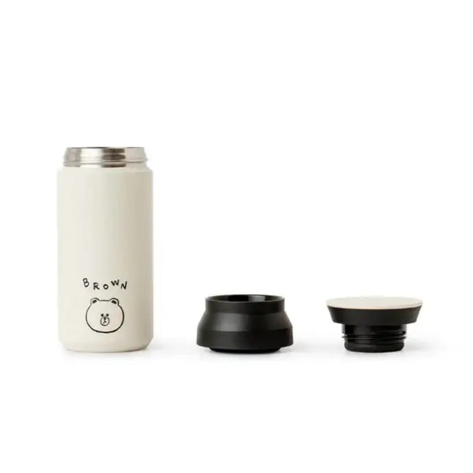 Line Friends - Official Merch - Brown Face Travel Tumbler (350ml) - Line Friends - Accessories - Harumio