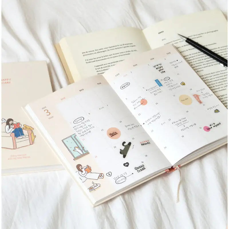 Indigo - 2023 Today's Temperature Happiness Diary - Indigo - Diary - Harumio