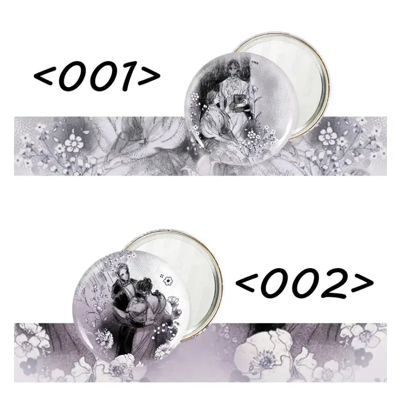 Roxane - Round Pin Mirror - Webtoon Shop - Mirror - Harumio