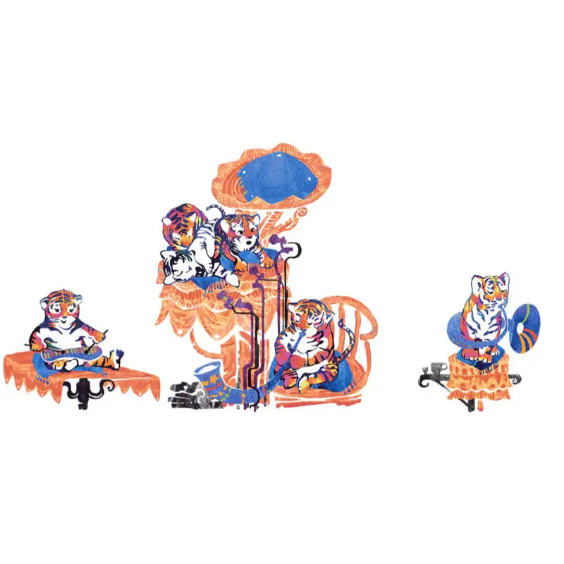 HK Studio - Twelve Earthly Branches Band Musical Paperweight - Tiger - HK Studio - Music Box - Harumio