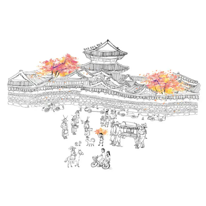 HK Studio - Moony Ceramic Changdeokgung Palace Musical Paperweight - HK Studio - Music Box - Harumio